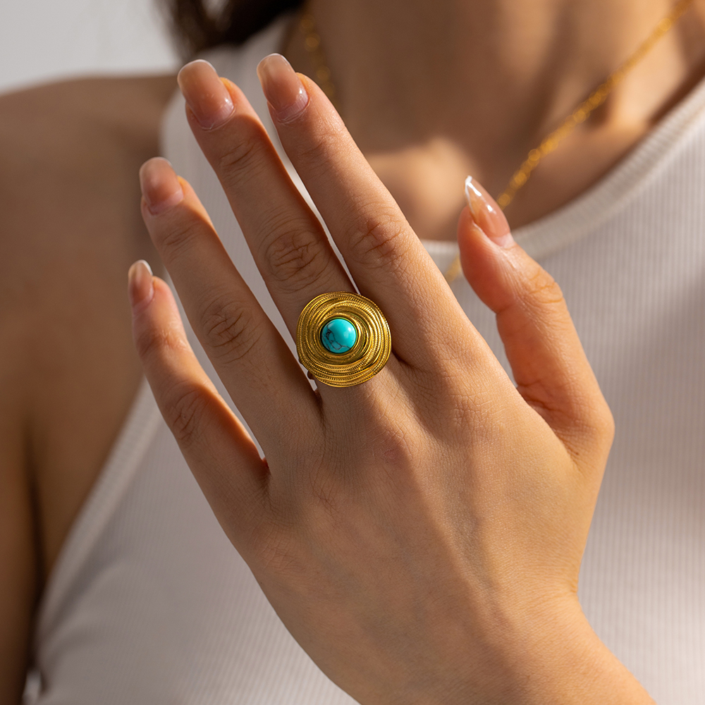 Anello placcato oro con perla