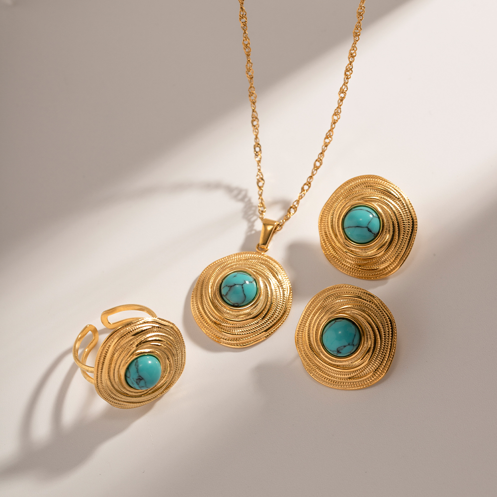 Set Perla dei mari, orecchino, anello, collana