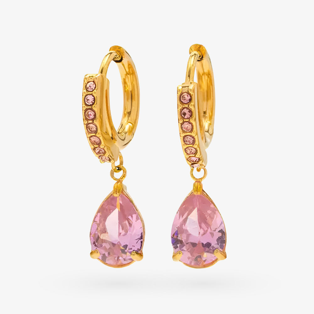 Orecchini ciondolo goccia Rosa