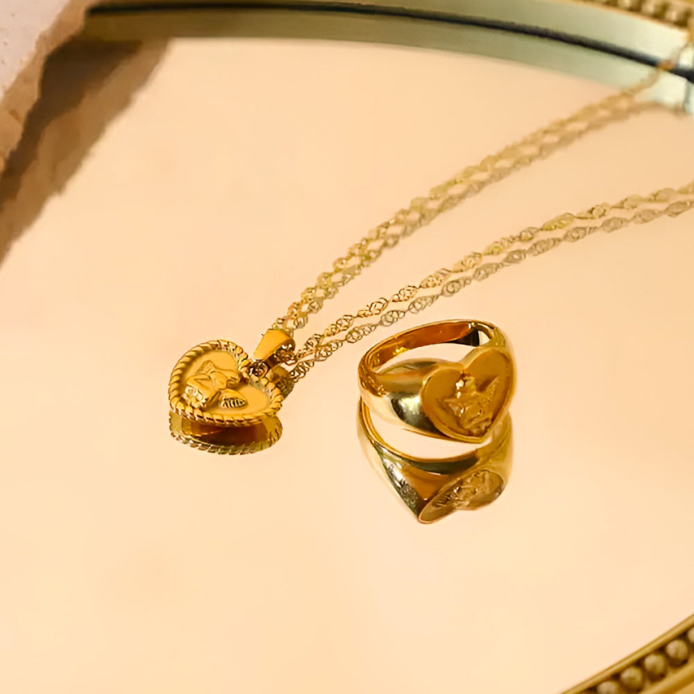 Set Angelo, anello e collana