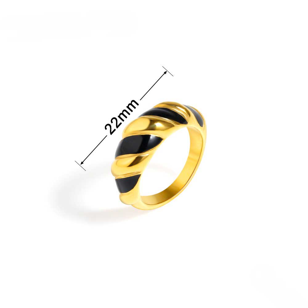 Anello Intreccio Oro e Nero