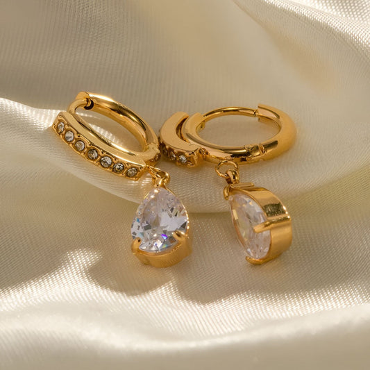 Orecchini ciondolo goccia Bianco