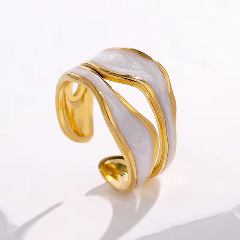 Aurora White Ring
